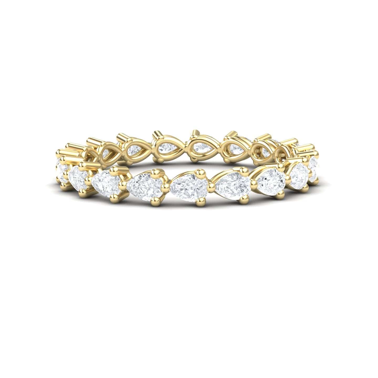 White Diamond Eternity Band Ring - Nikita