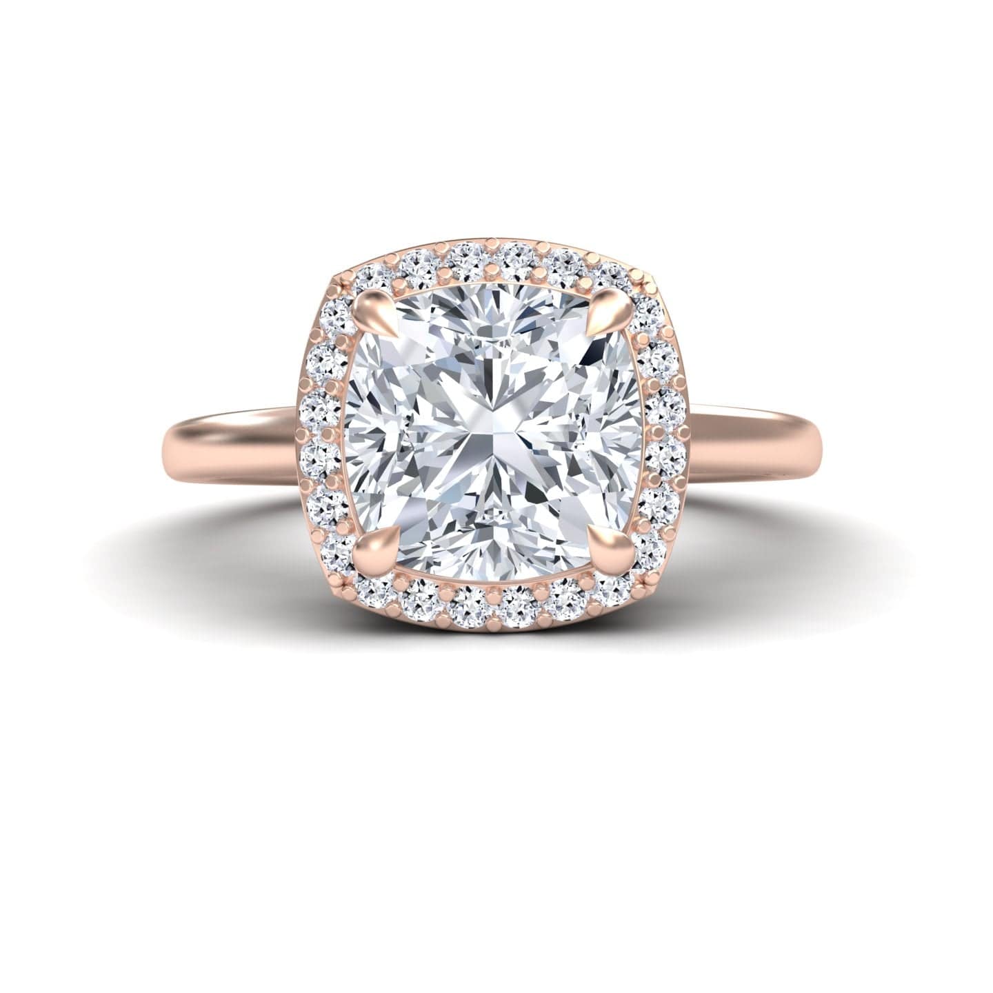 Moissanite & Diamond Halo Ring - Ziva
