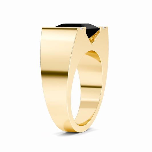Black & White Diamond Men's Statement Ring - Casper