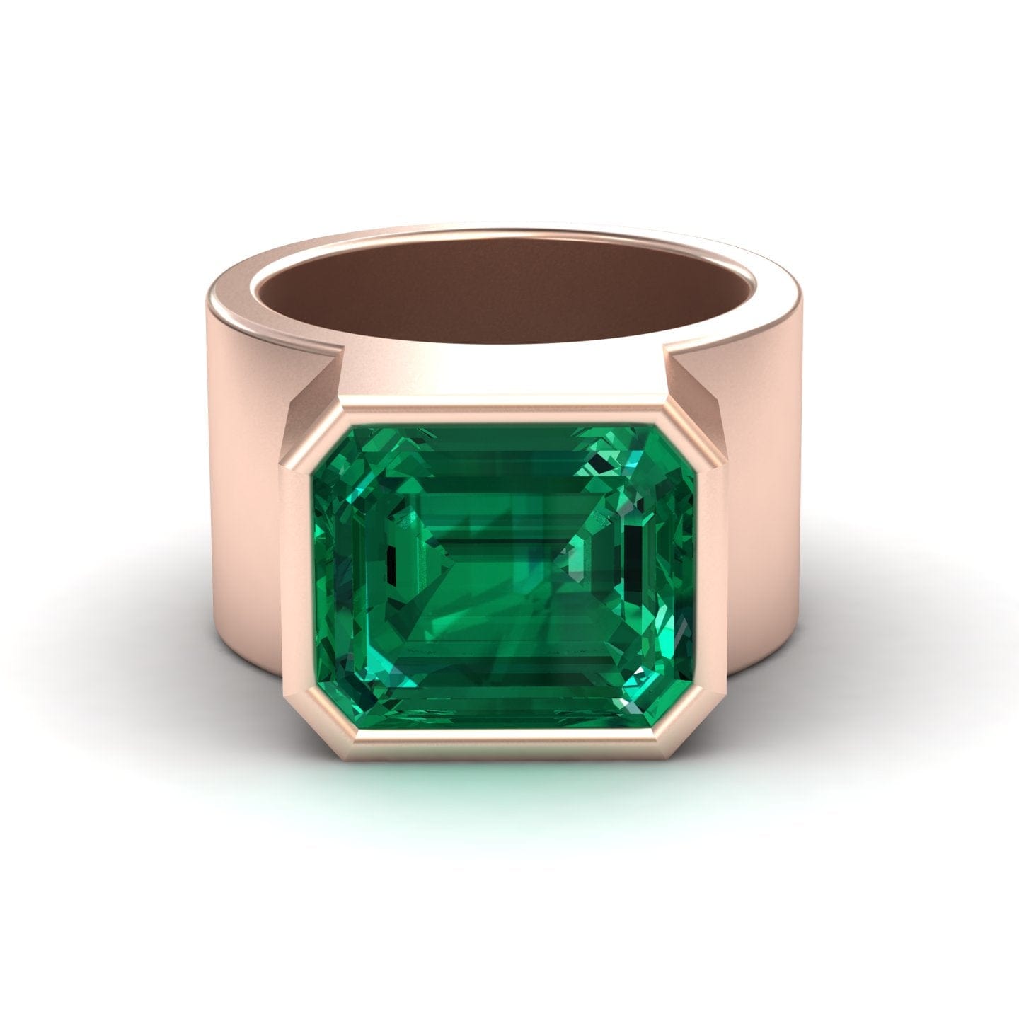 Lab Grown Emerald Statement Ring - Aparna