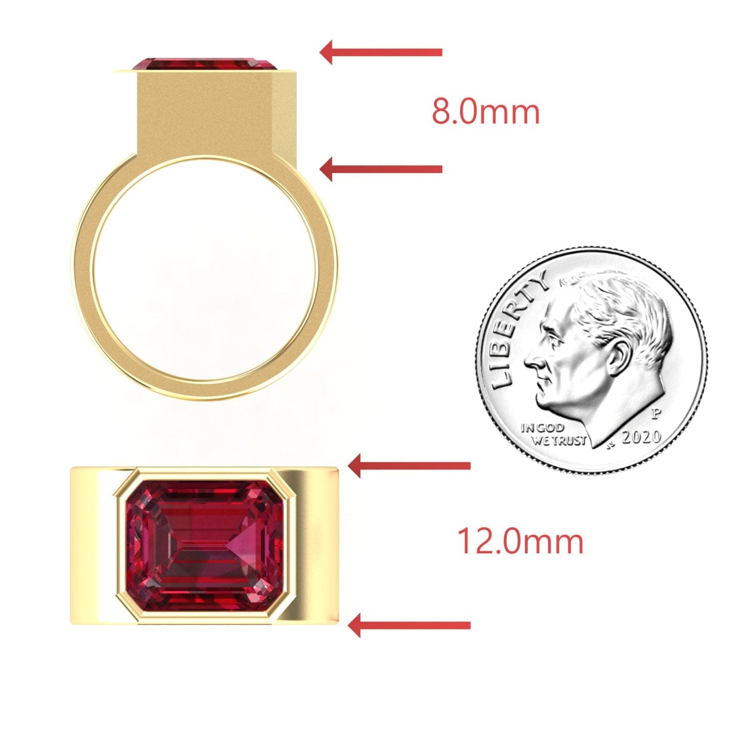 Lab Grown Ruby Statement Ring - Aparna