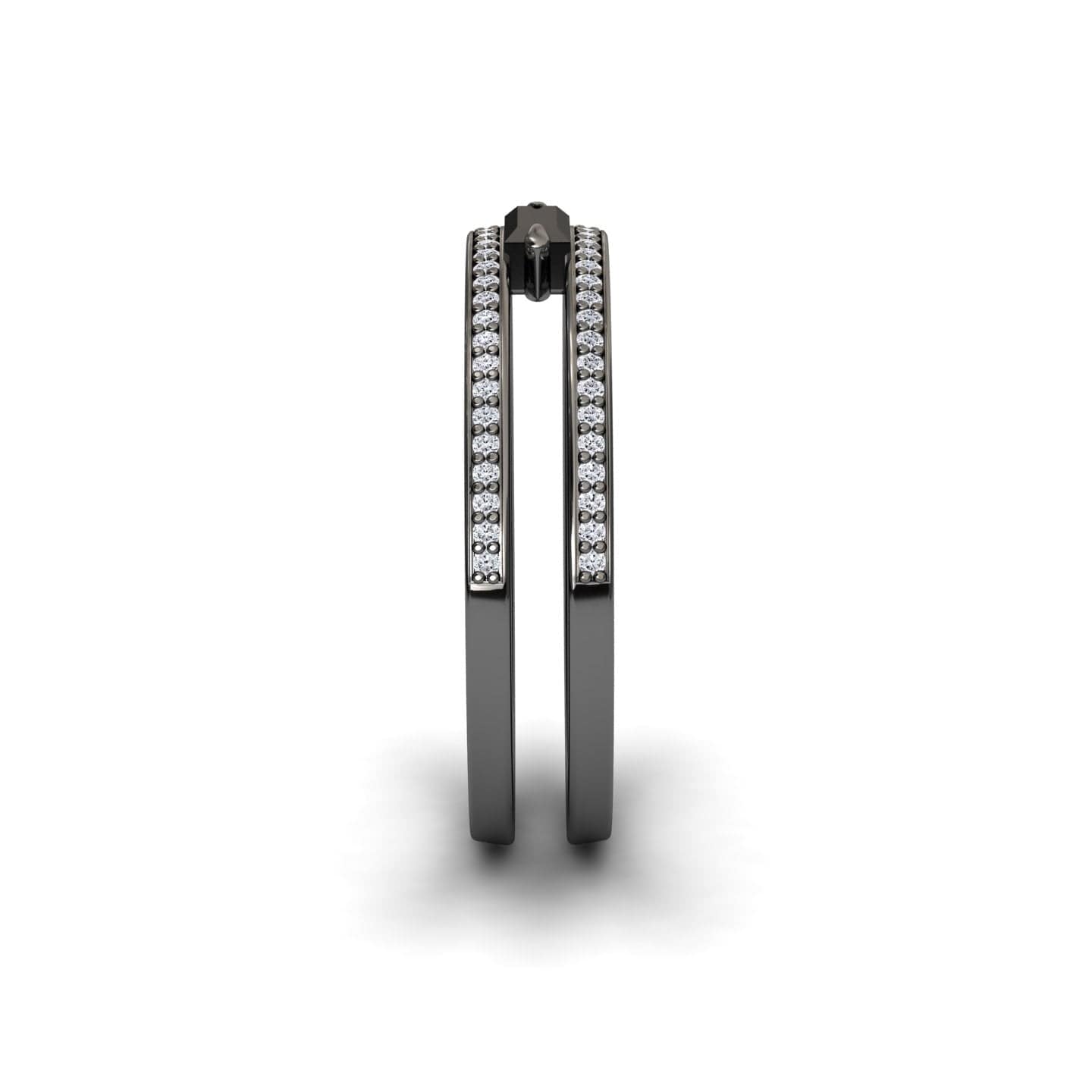 Black & White Diamond Double Band - Bianca