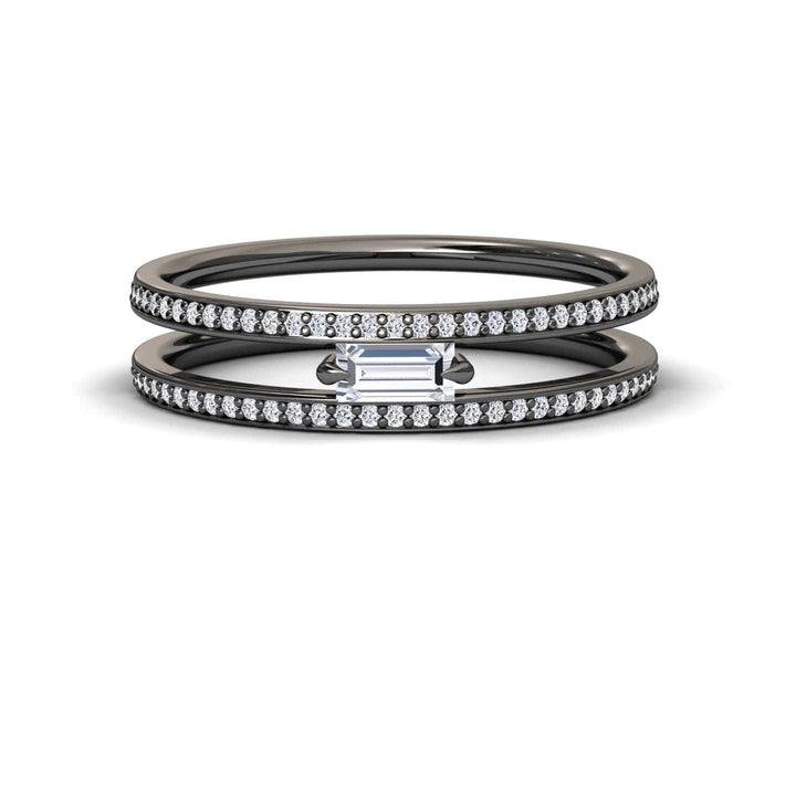 White Diamond Double Band - Bianca