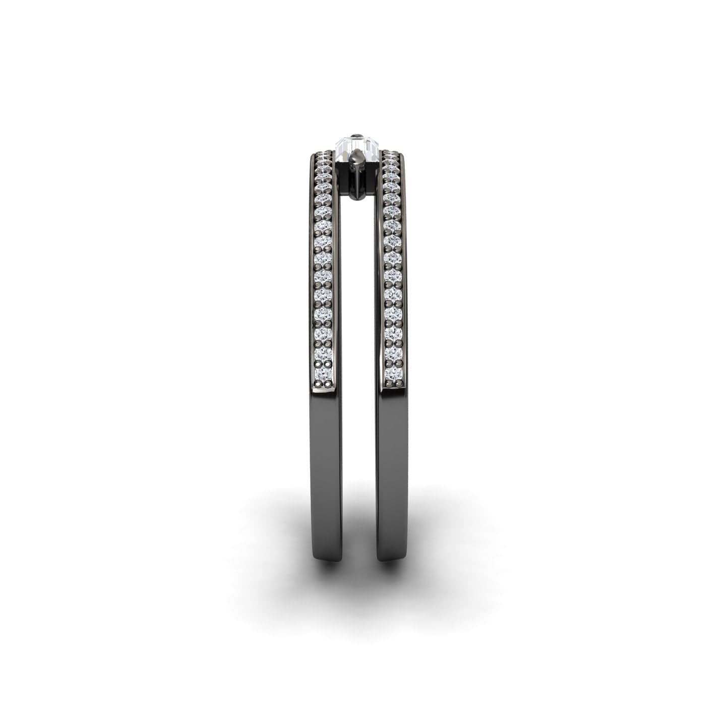 White Diamond Double Band - Bianca