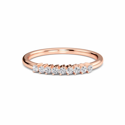 Floating Diamond Half Eternity Ring