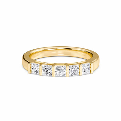Diamond Bar Set Half Eternity Ring