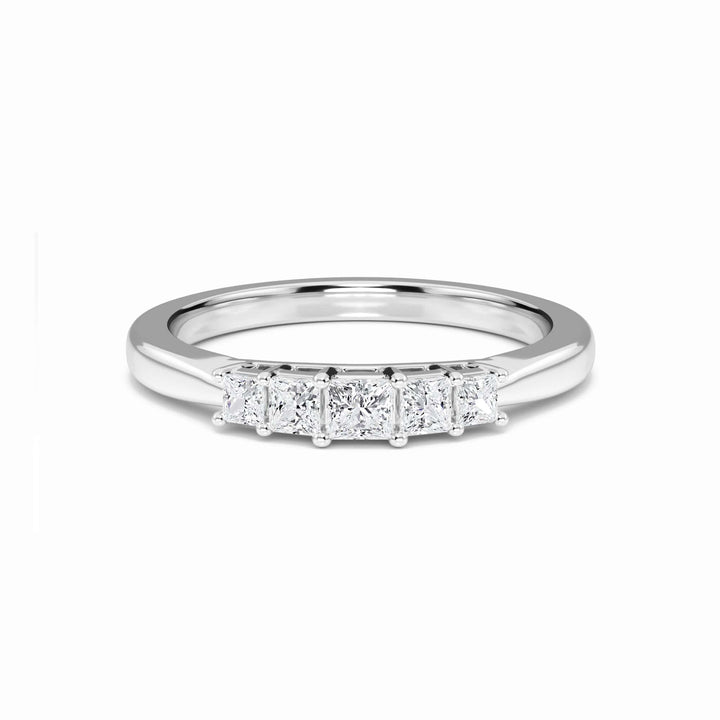 Diamond Prong Set Half Eternity Ring - Bailey