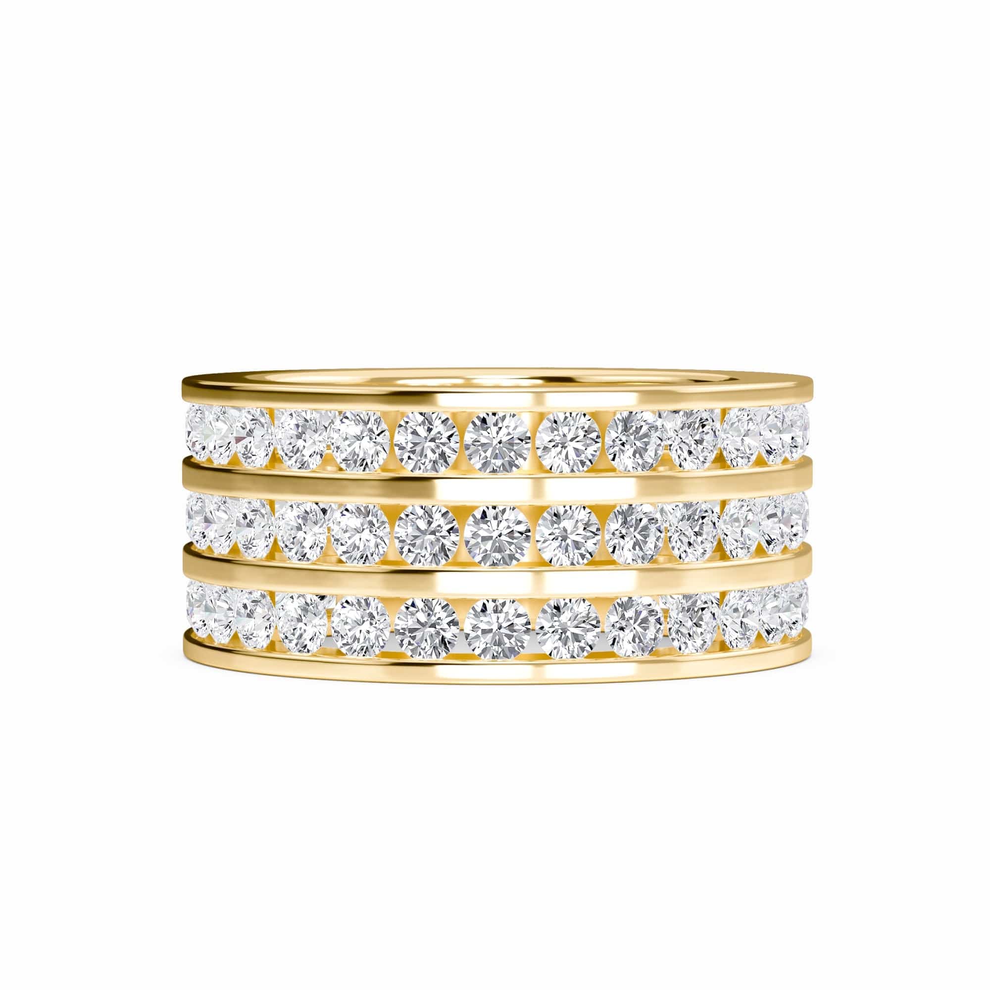 Triple Row Diamond Eternity Band - Sawyer