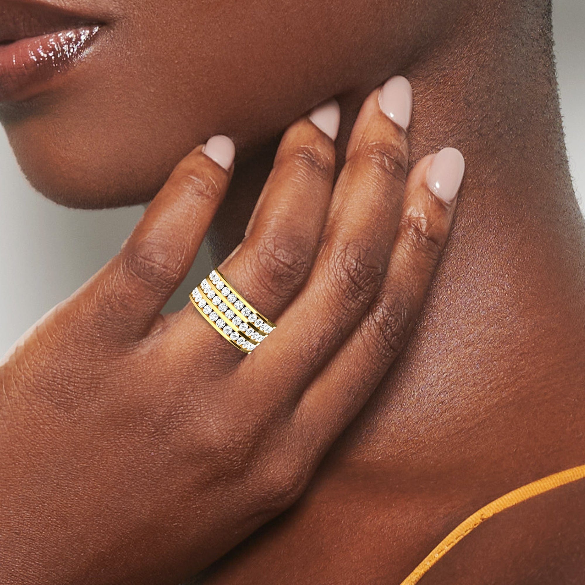 Triple Row Diamond Eternity Band - Sawyer