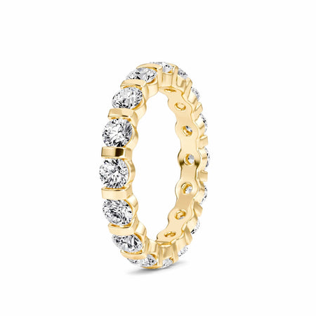 White Diamond Bar-Set Eternity Band - Lennon