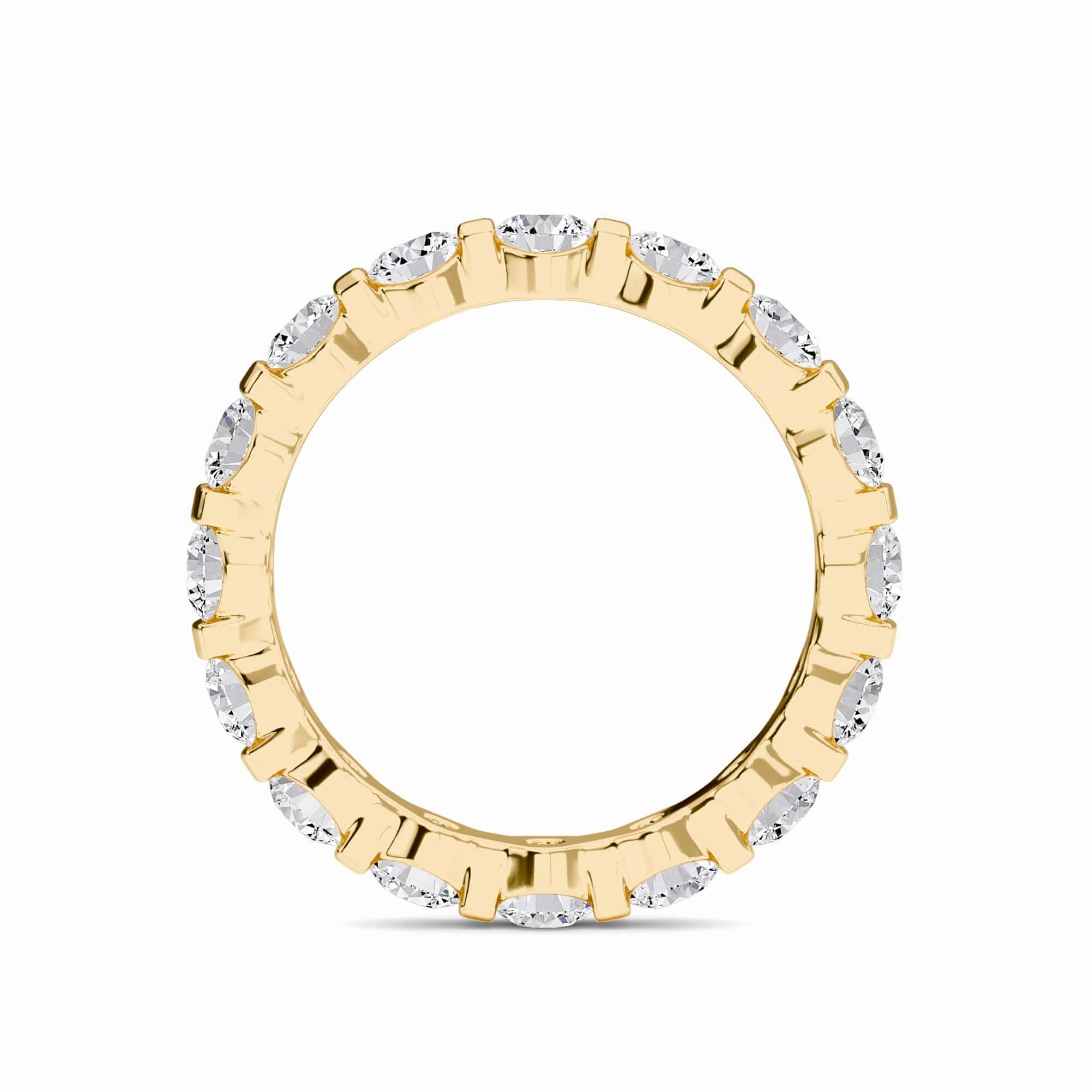 White Diamond Bar-Set Eternity Band - Lennon