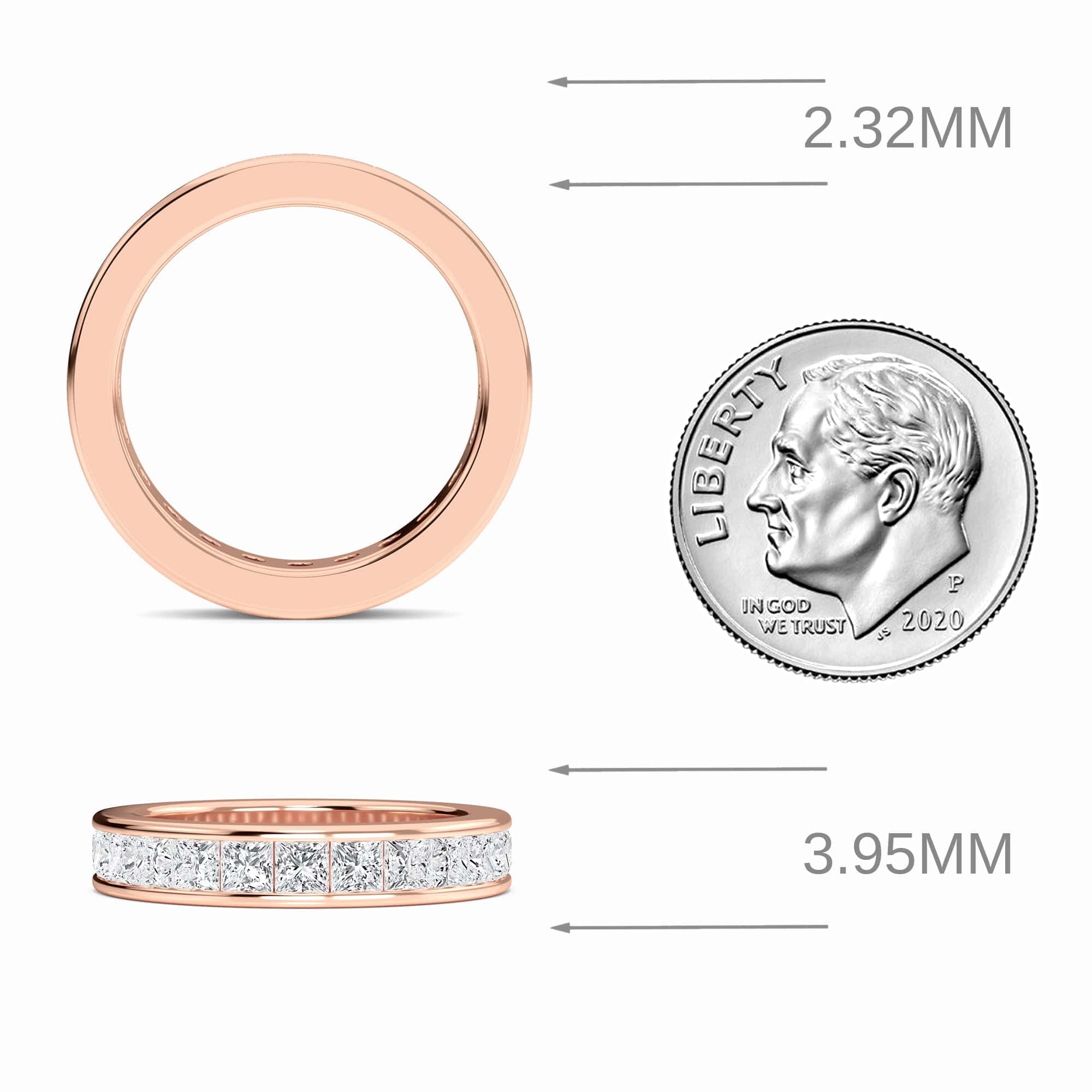 White Diamond Channel-Set Eternity Band - Advika