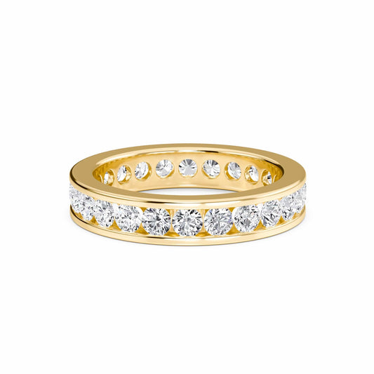 White Diamond Channel-Set Eternity Band - Reagan