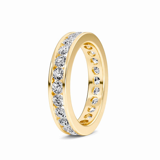 White Diamond Channel-Set Eternity Band - Reagan