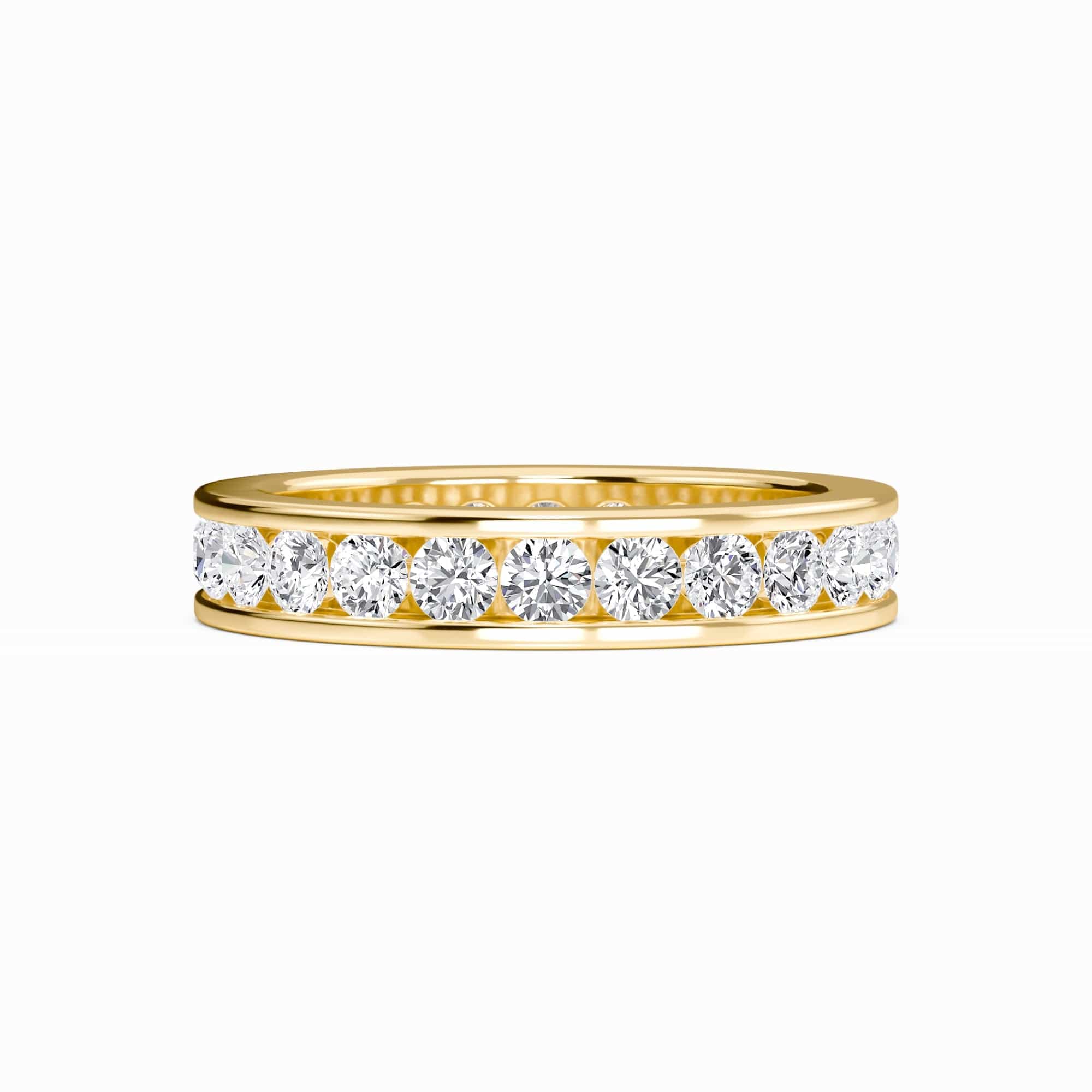 White Diamond Channel-Set Eternity Band - Reagan