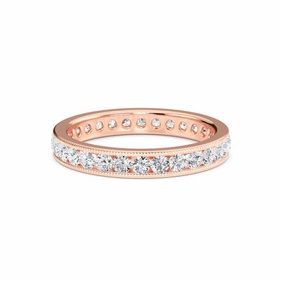 White Diamond Channel-Set Eternity Band