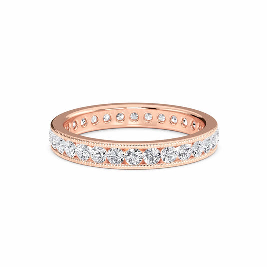 White Diamond Channel-Set Eternity Band - Norah