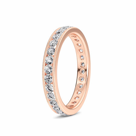 White Diamond Channel-Set Eternity Band - Norah