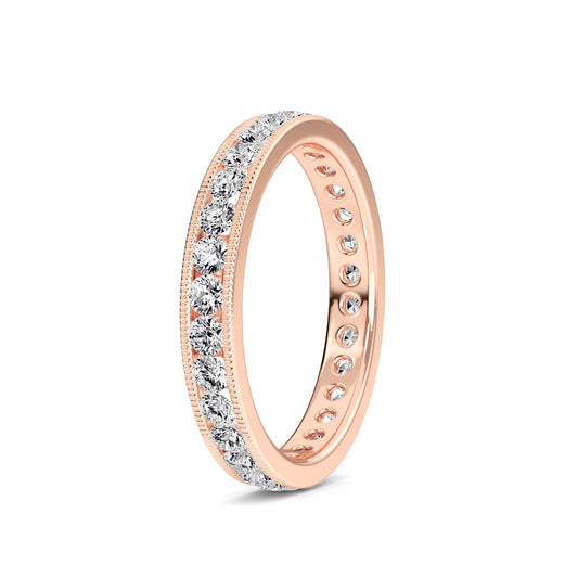 White Diamond Channel-Set Eternity Band - Norah