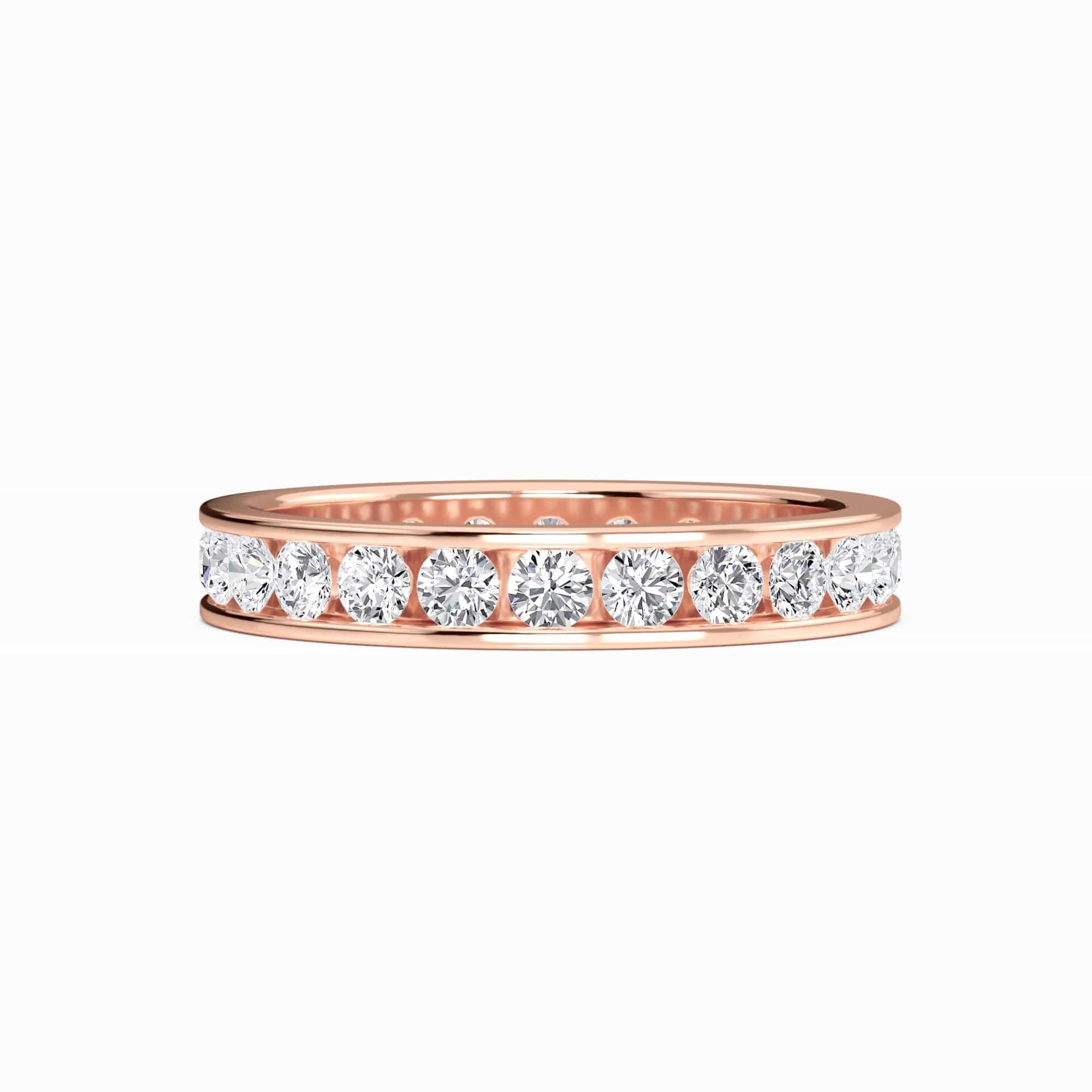 White Diamond Channel-Set Eternity Band - Rosario
