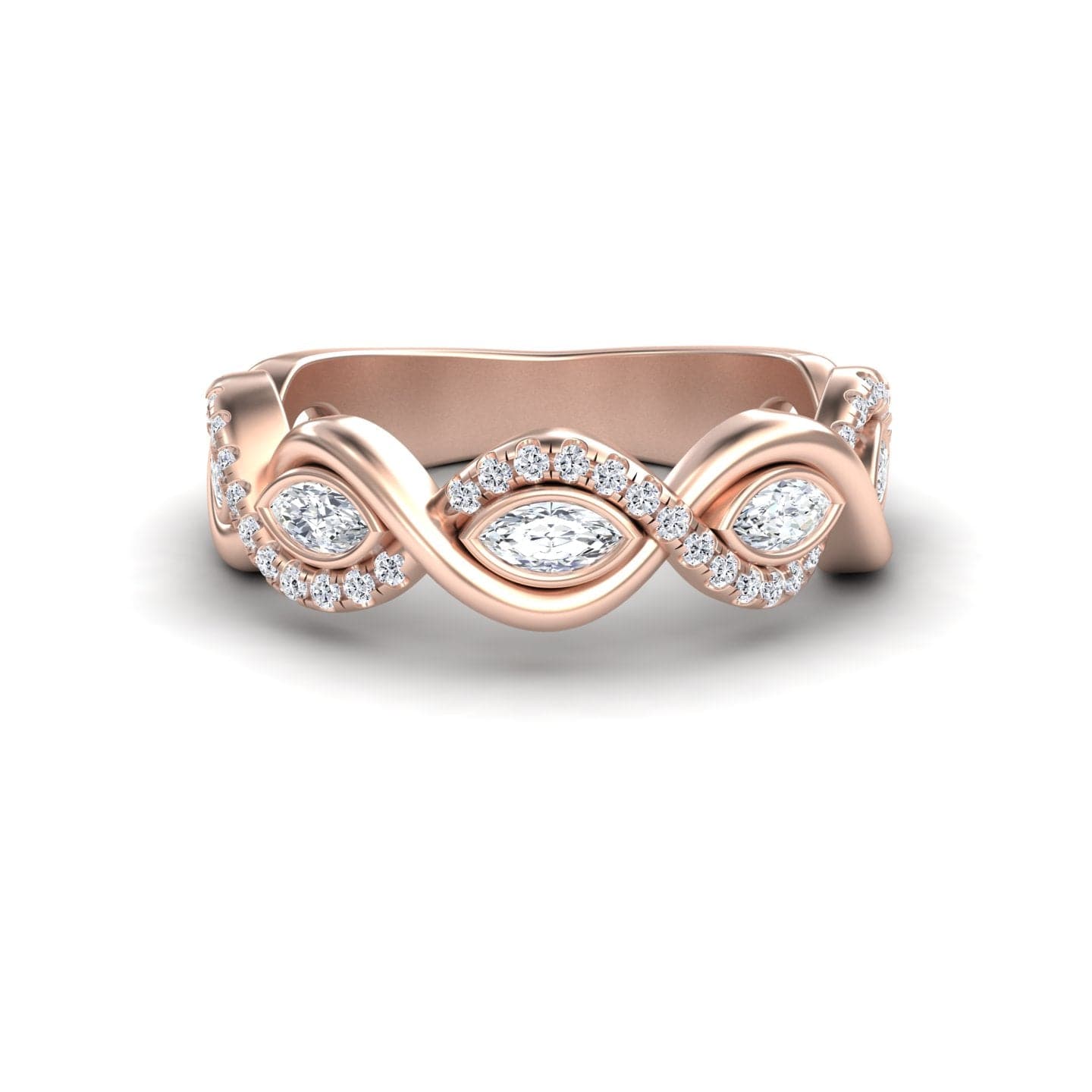 White Diamond Infinity Twist Band - Selma