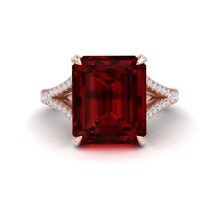 Garnet & Diamond Cocktail Ring - Ziya