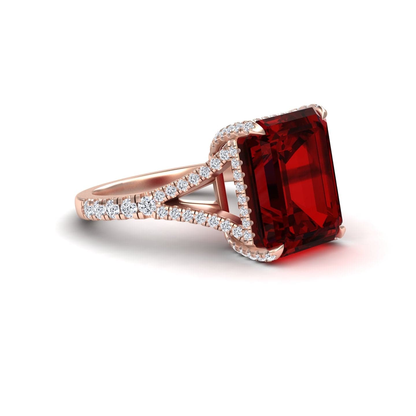 Garnet & Diamond Cocktail Ring - Ziya