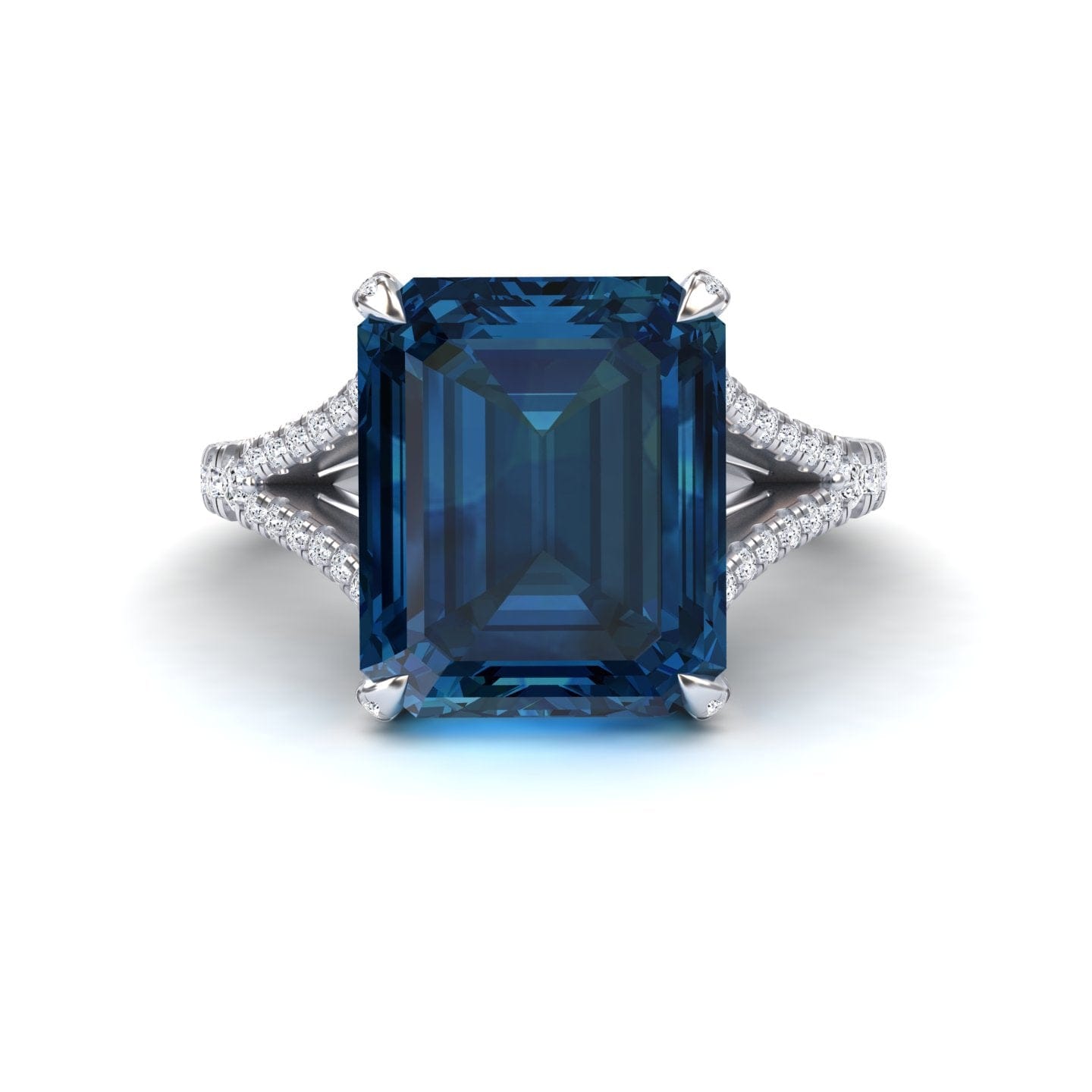 London Blue Topaz & Diamond Cocktail Ring - Ziya