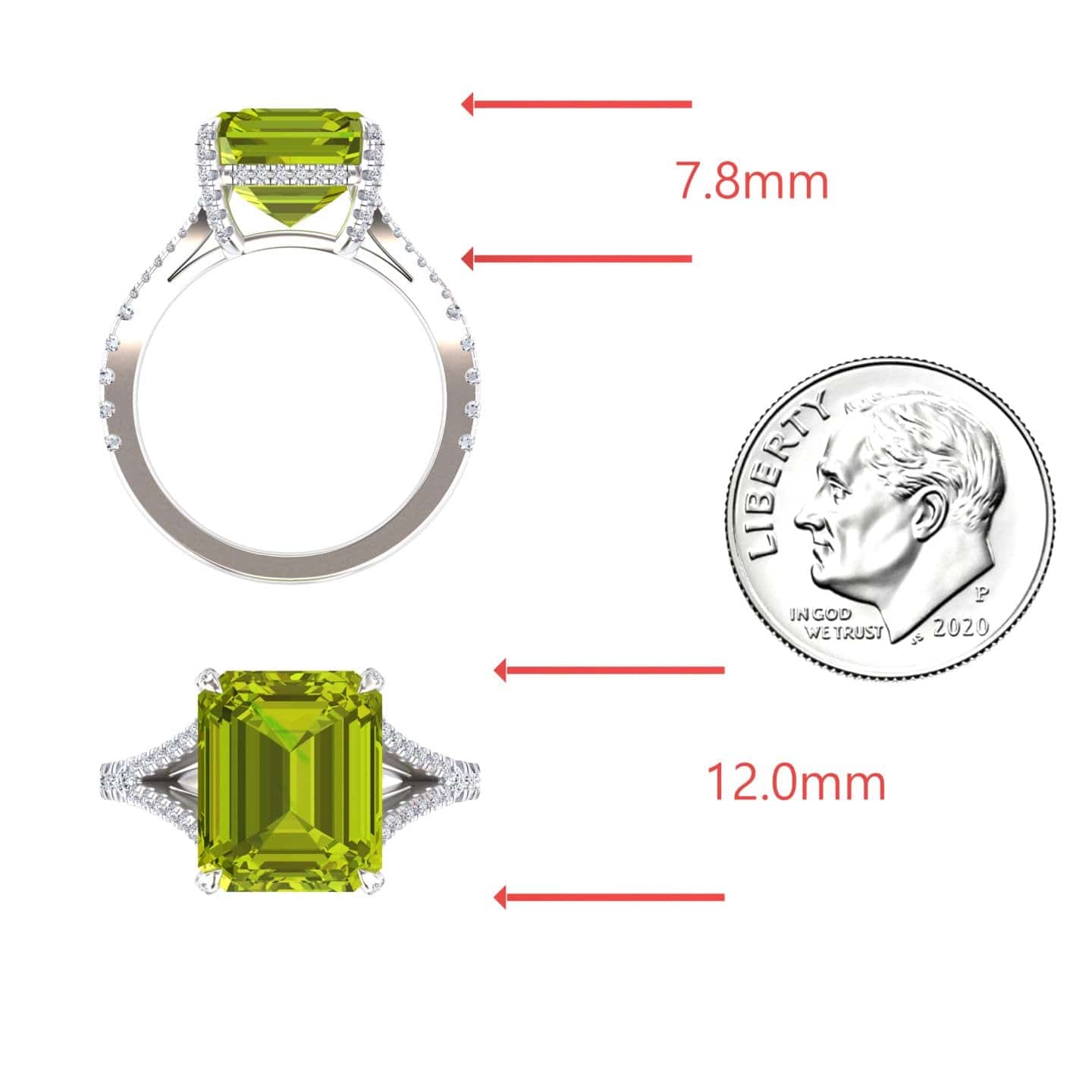 Peridot & Diamond Cocktails Ring - Ziya