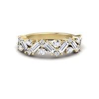 White Diamond Zigzag Eternity Band - Aimee