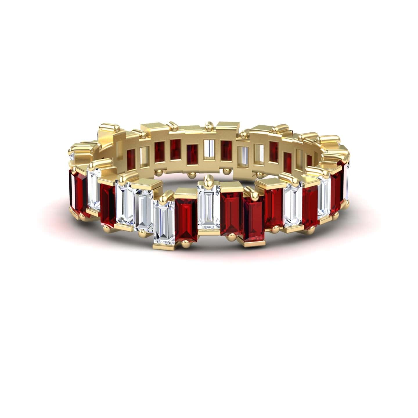 Ruby & Diamond Classic Eternity Band - Samantha
