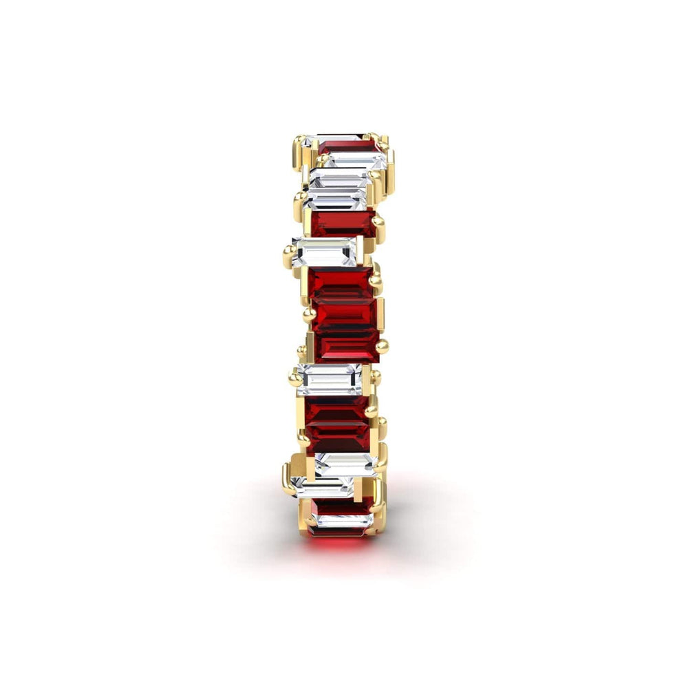 Ruby & Diamond Classic Eternity Band - Samantha