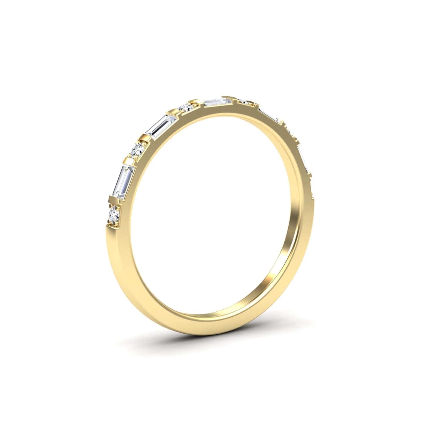 White Diamond Elegant Eternity Ring - Coral