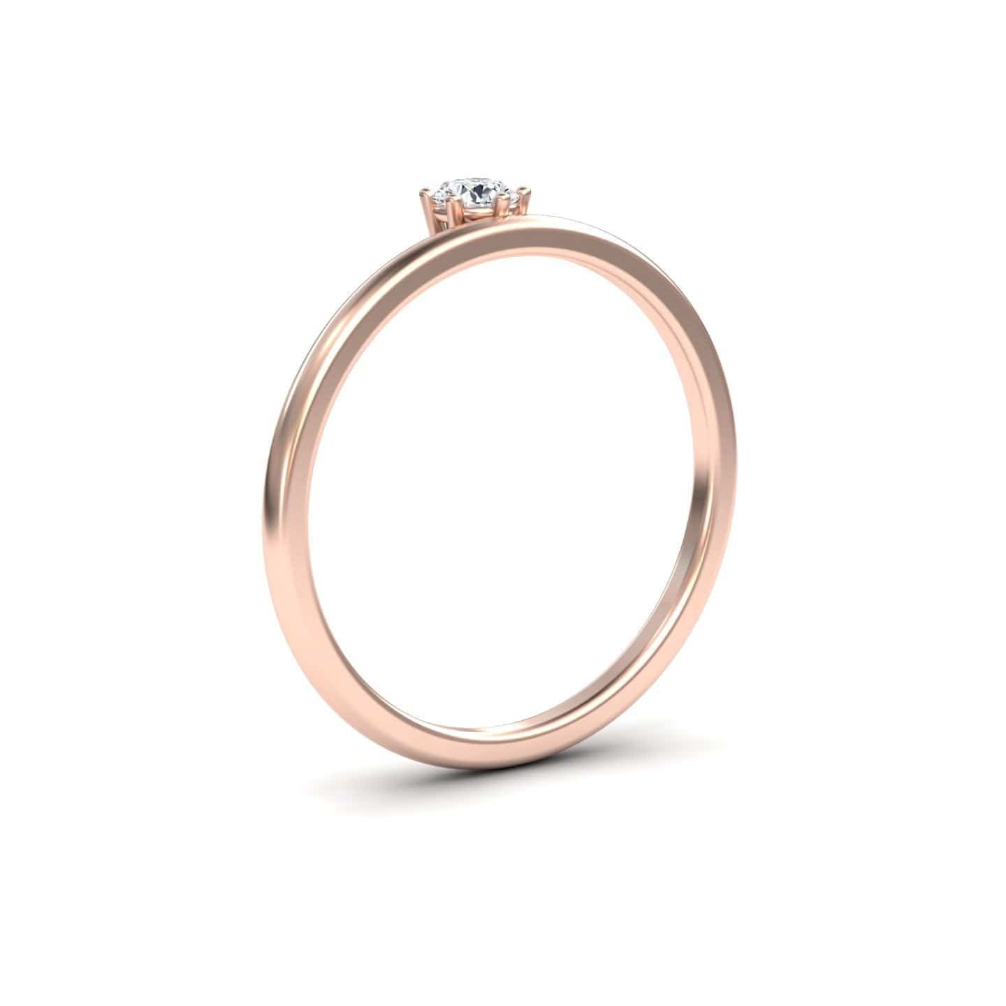 Diamond Solitaire Petite Ring - Faria