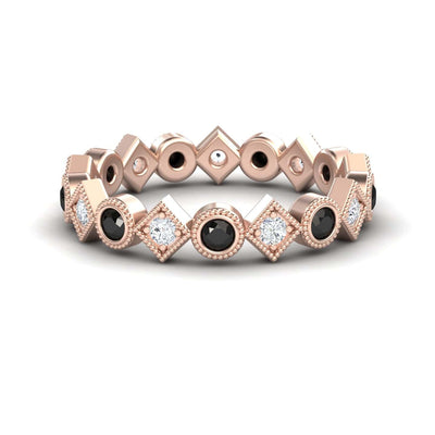 Black & White Diamond Geometric Eternity Band