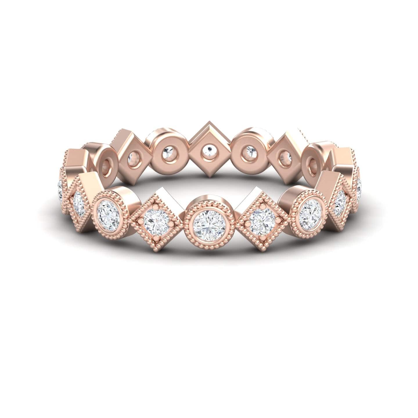 Diamond Geometric Eternity Band - Hetal