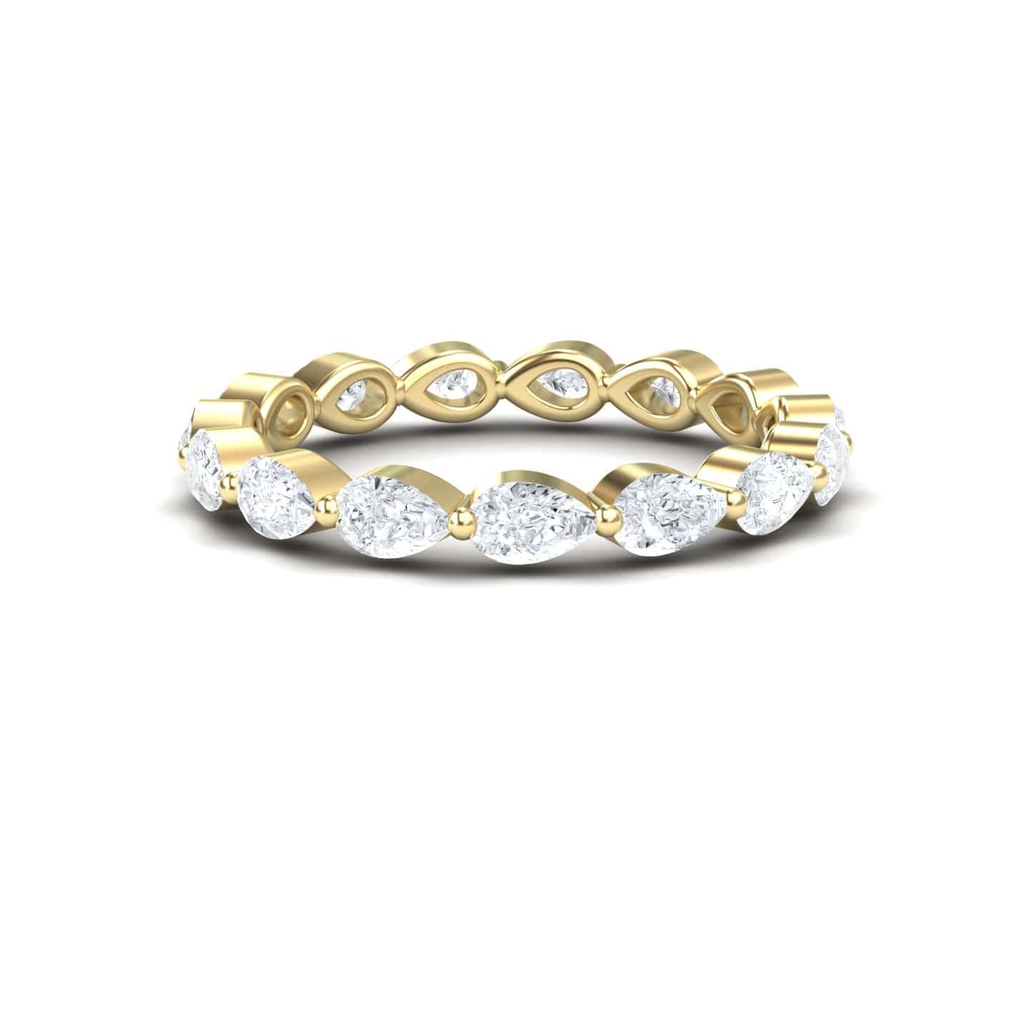 White Diamond Stackable Eternity Band - Kalyani