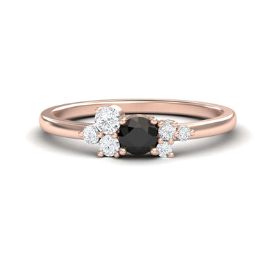 Black & White Diamond Cluster Ring