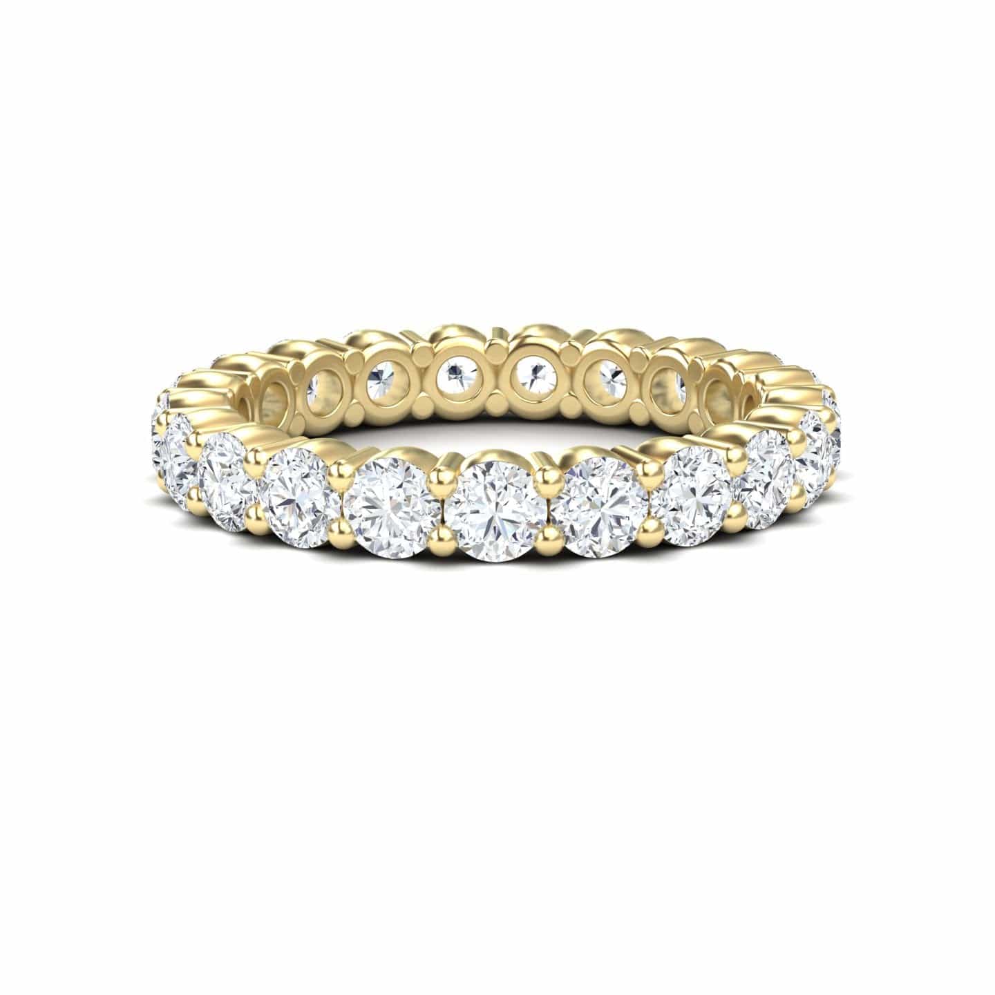 White Diamond Prong-Set Eternity Band - Mahira