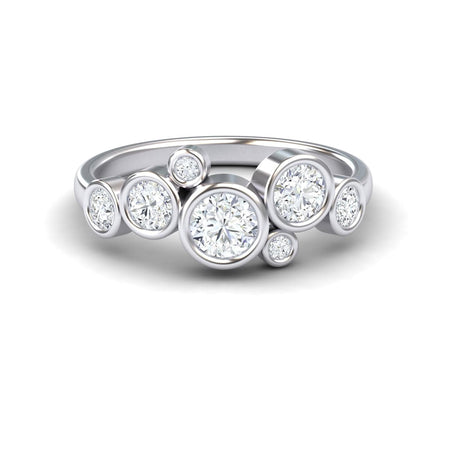 White Diamond Bubble Ring - Carmen