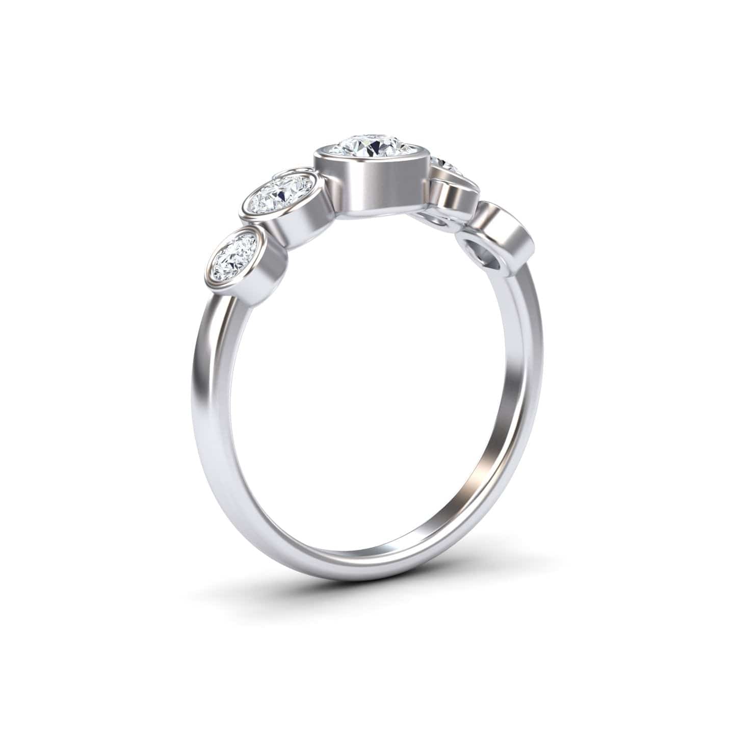 White Diamond Bubble Ring - Carmen