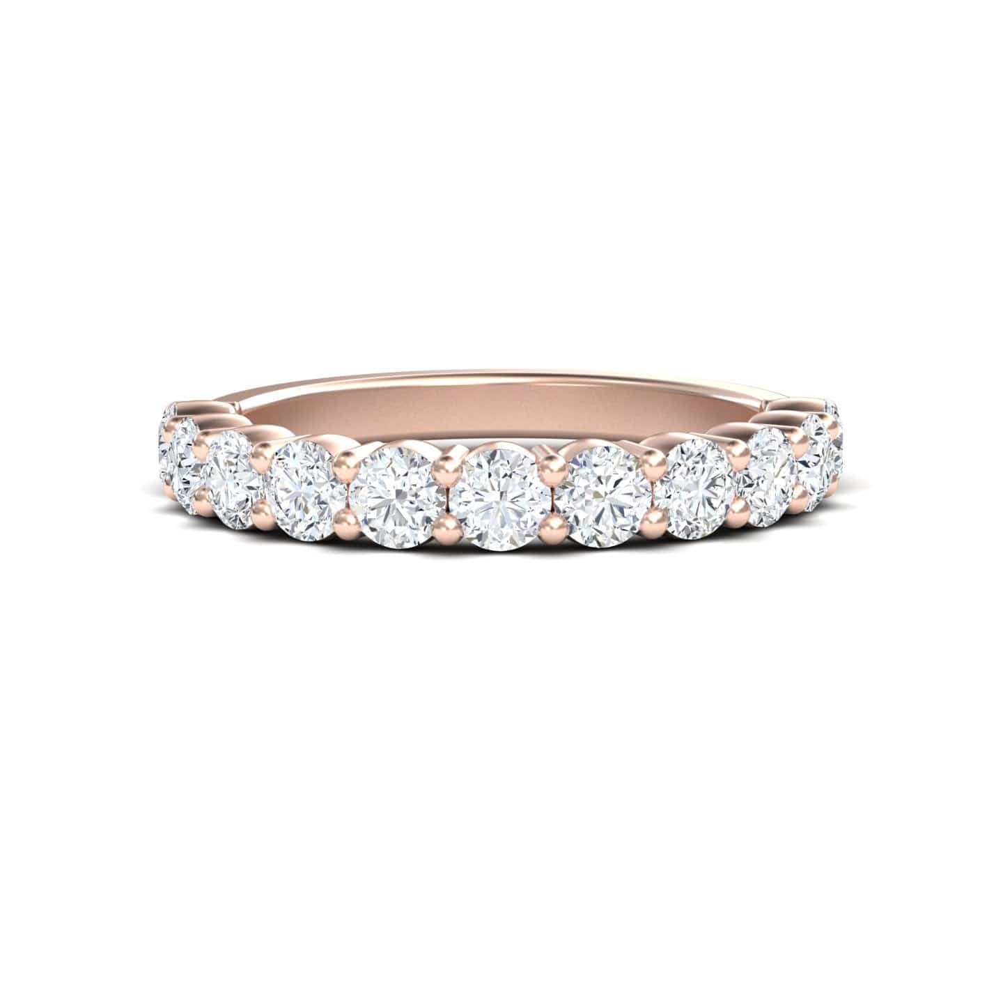 White Diamond Half Eternity Wedding Ring - Parveen