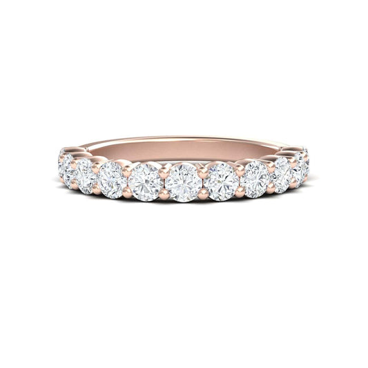White Diamond Half Eternity Wedding Ring - Parveen