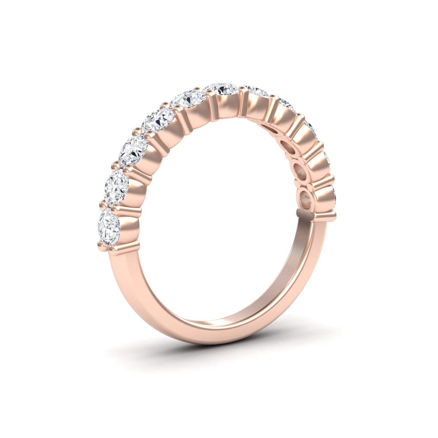 White Diamond Half Eternity Wedding Ring - Parveen