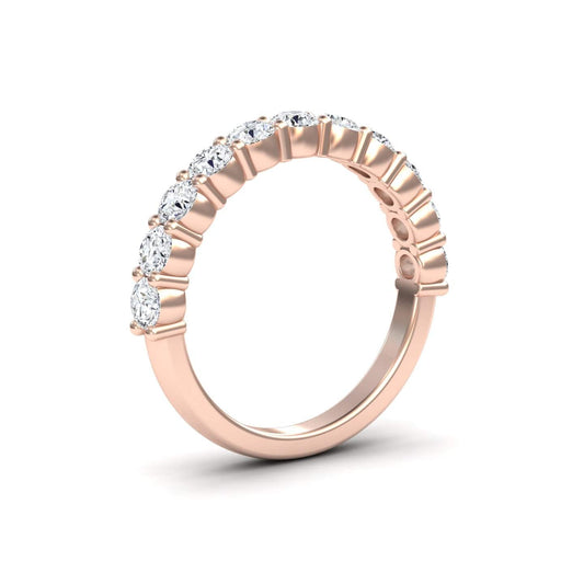 White Diamond Half Eternity Wedding Ring - Parveen