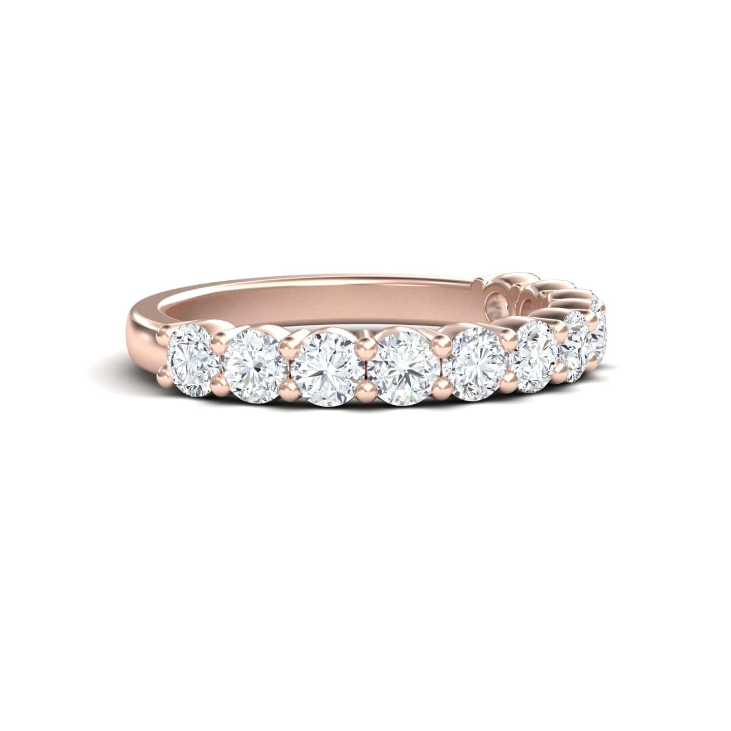 White Diamond Half Eternity Wedding Ring - Parveen