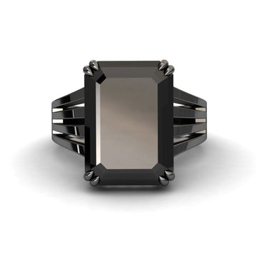 Black & White Diamond Fashion Solitaire Ring - Tasmia