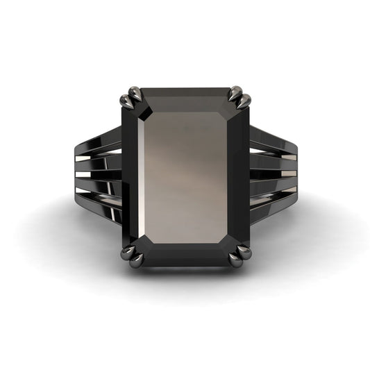 Black & White Diamond Fashion Solitaire Ring - Tasmia