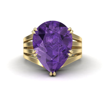 Amethyst & Diamond Regal Ring