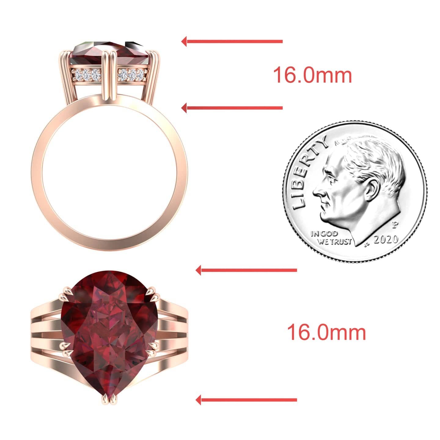 Lab Grown Ruby & Diamond Regal Ring - Anna